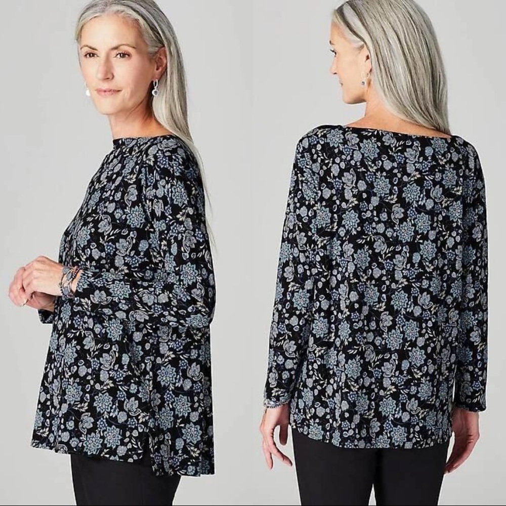 J. Jill Luxe Supima Boat-neck Tee sz XL